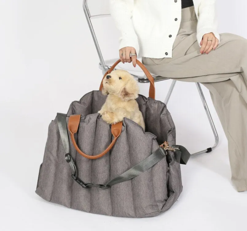 Portable Pet Dog Car Carriers Seat Box | Chihuahua Bag for Small Medium Dog Cat | Travel Tote Slings | Siege De Voiture Pour Chien