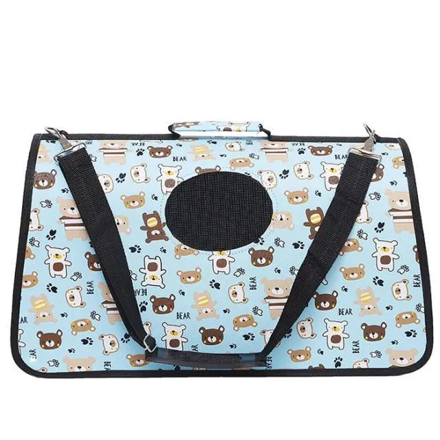 Portable Soft Pet Cat Puppy Travelling Carrier Outdoor Hand Carry Bag for Pet Safety