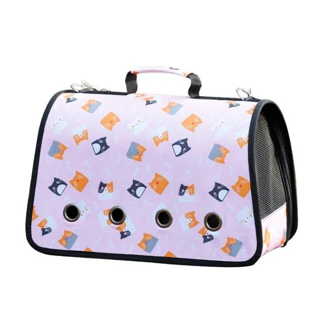 Portable Soft Pet Cat Puppy Travelling Carrier Outdoor Hand Carry Bag for Pet Safety