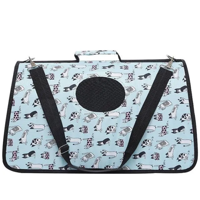 Portable Soft Pet Cat Puppy Travelling Carrier Outdoor Hand Carry Bag for Pet Safety