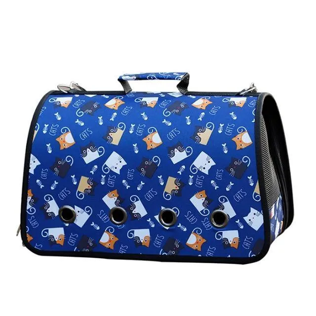 Portable Soft Pet Cat Puppy Travelling Carrier Outdoor Hand Carry Bag for Pet Safety