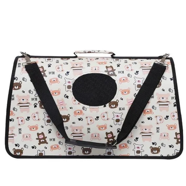 Portable Soft Pet Cat Puppy Travelling Carrier Outdoor Hand Carry Bag for Pet Safety