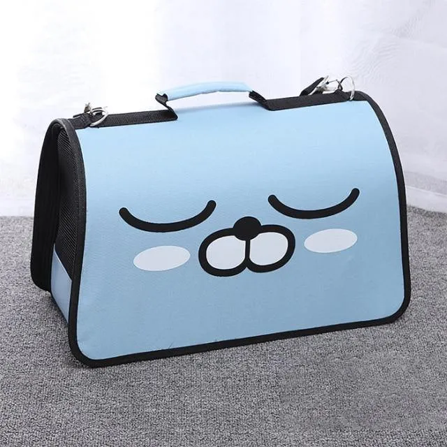 Portable Soft Pet Cat Puppy Travelling Carrier Outdoor Hand Carry Bag for Pet Safety