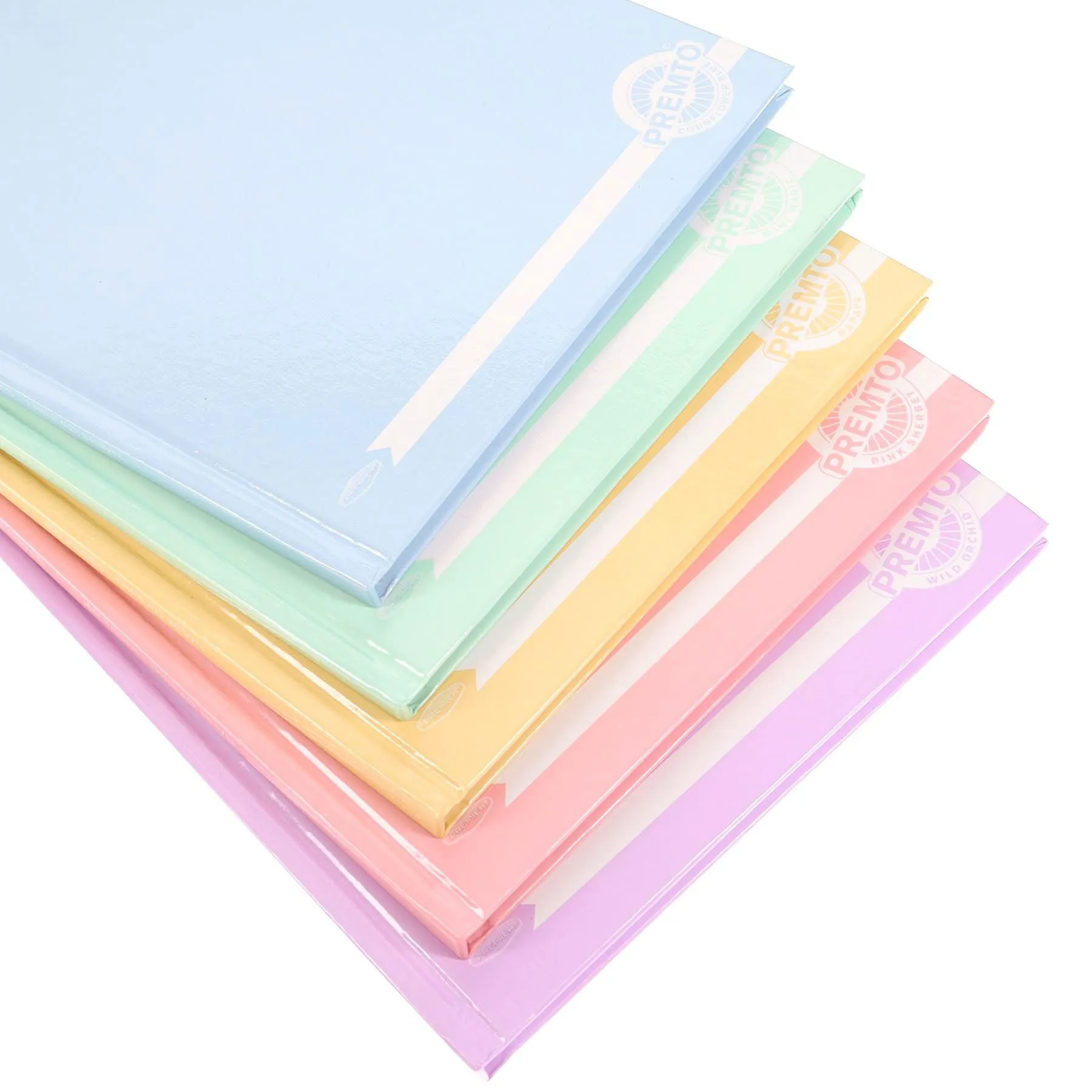 Premto Pastel - A4 160 Page Hardcover Notebooks - Pack of 5