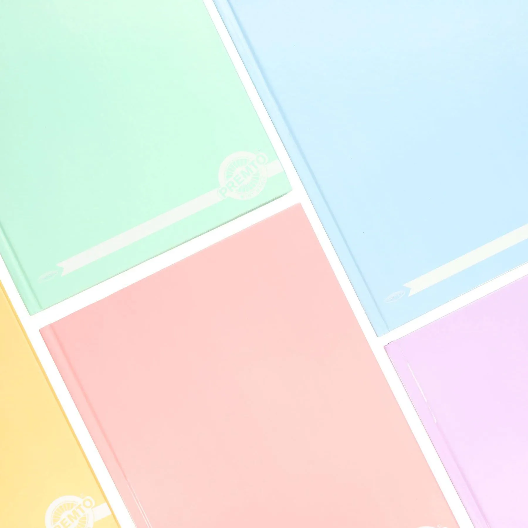 Premto Pastel - A4 160 Page Hardcover Notebooks - Pack of 5