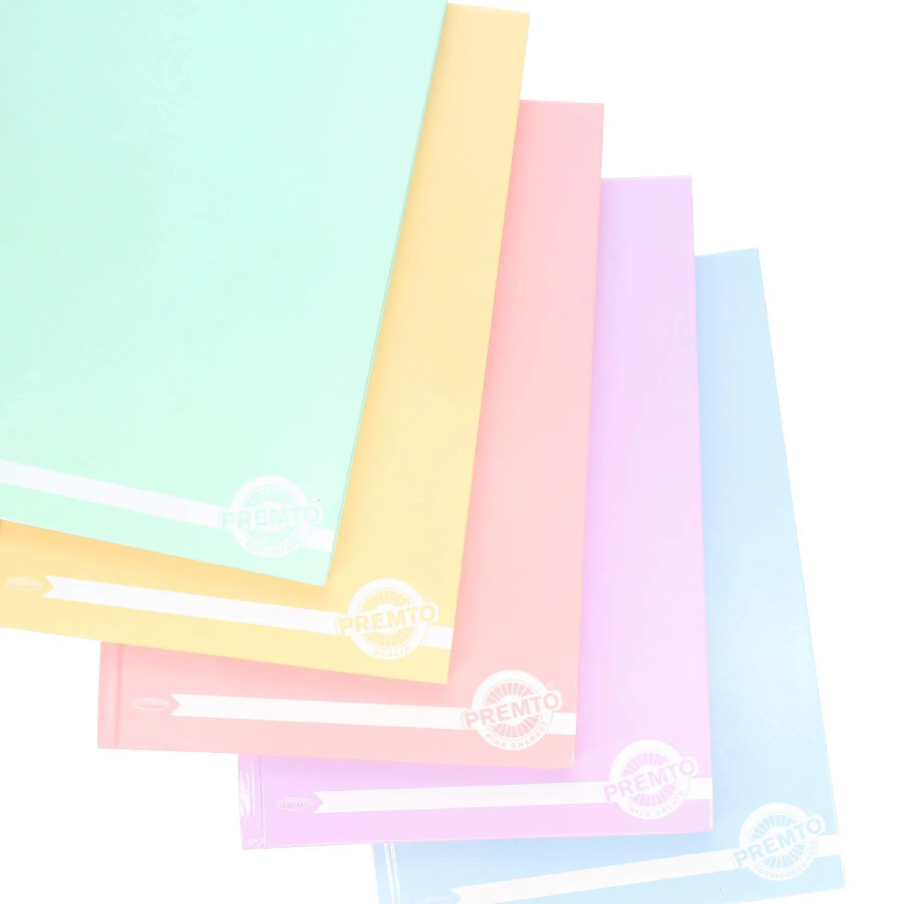 Premto Pastel - A4 160 Page Hardcover Notebooks - Pack of 5