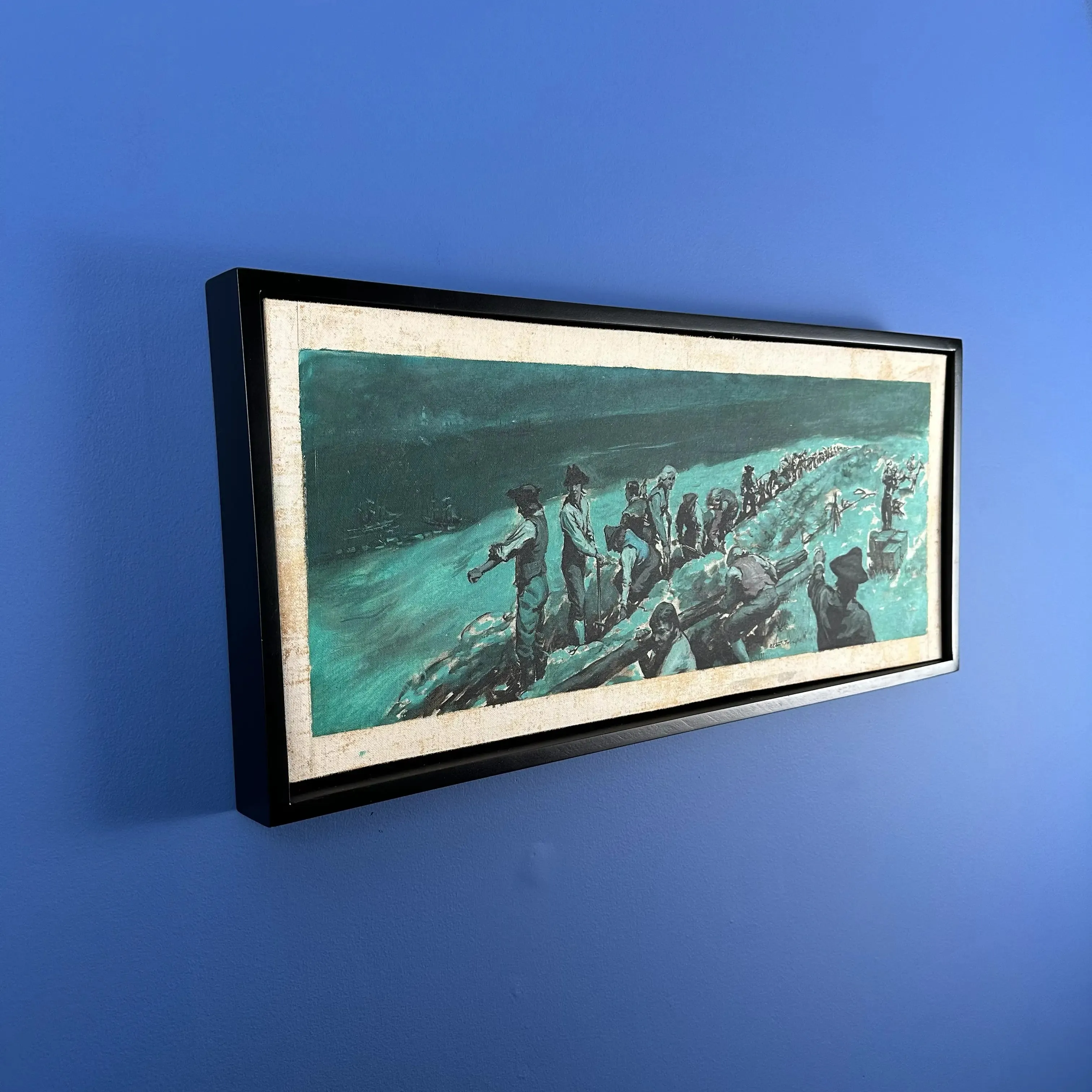 Preparing for the Battle of Bunker Hill — original oil painting by Alton S. Tobey  for "The Golden Book History of the United States"