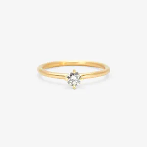 R11704W | 4mm White Diamond Noble Ring