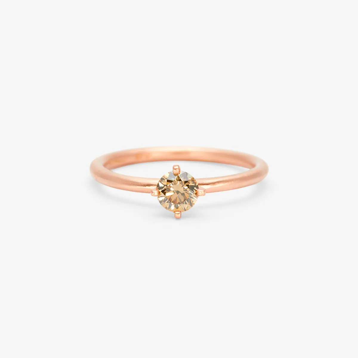 R11705BR | 4.5mm Brown Diamond Noble Ring