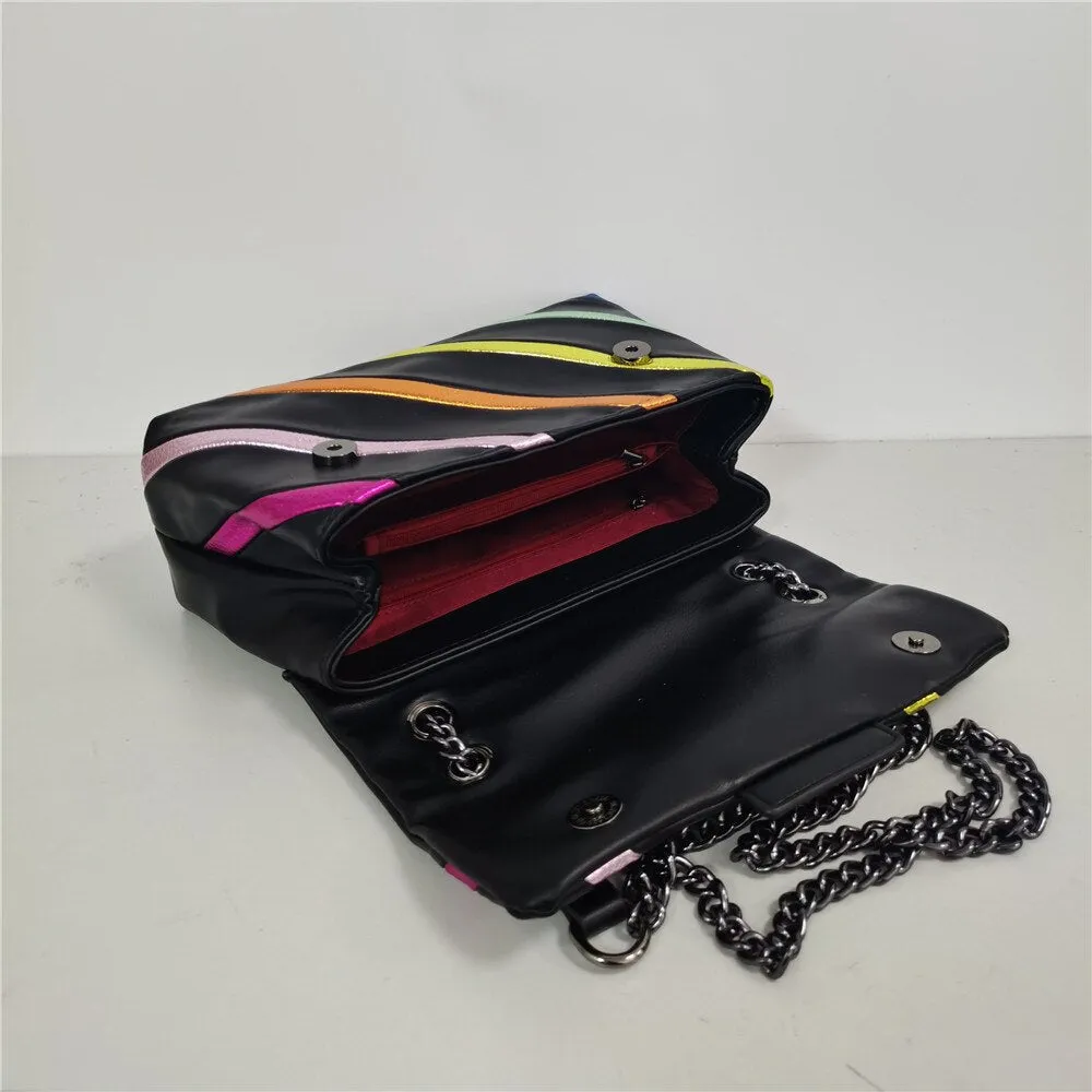 Rainbow Metallic Chain purse