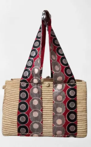 Raphia Dog Bar Carrier Moroccan