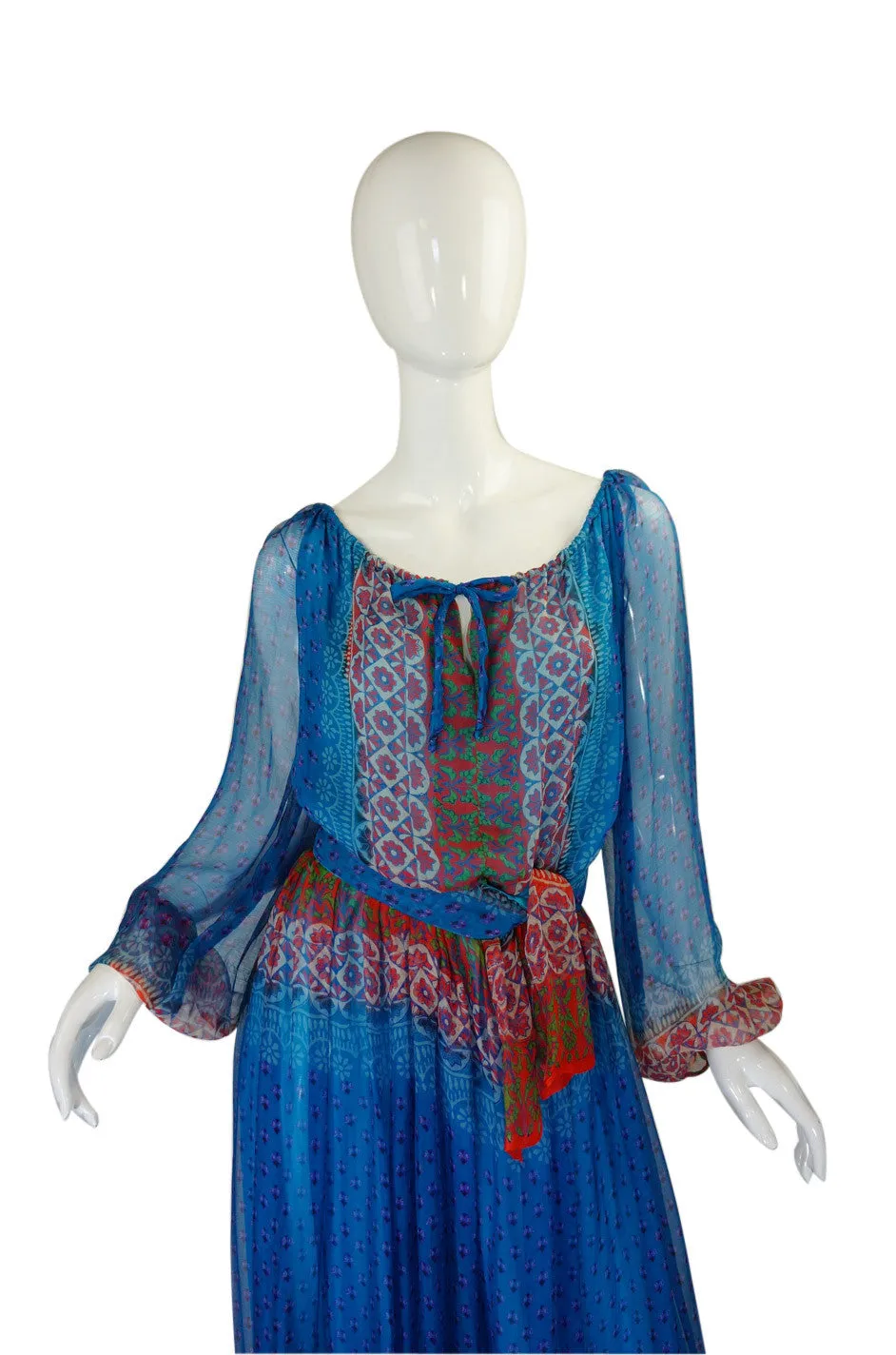 Rare 1970s Bellville Sassoon Silk Dress
