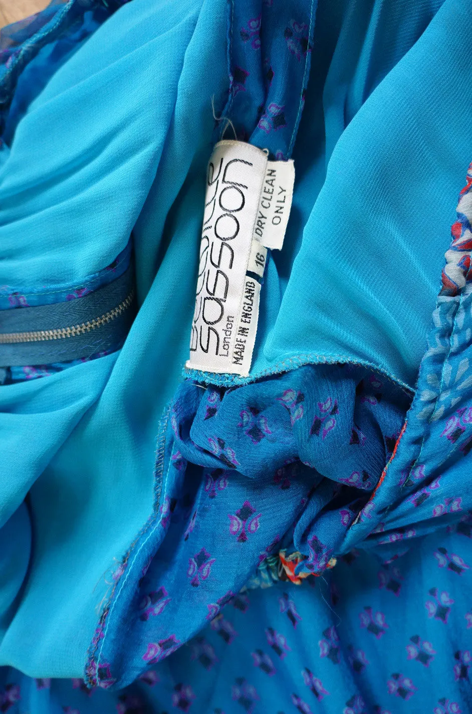 Rare 1970s Bellville Sassoon Silk Dress