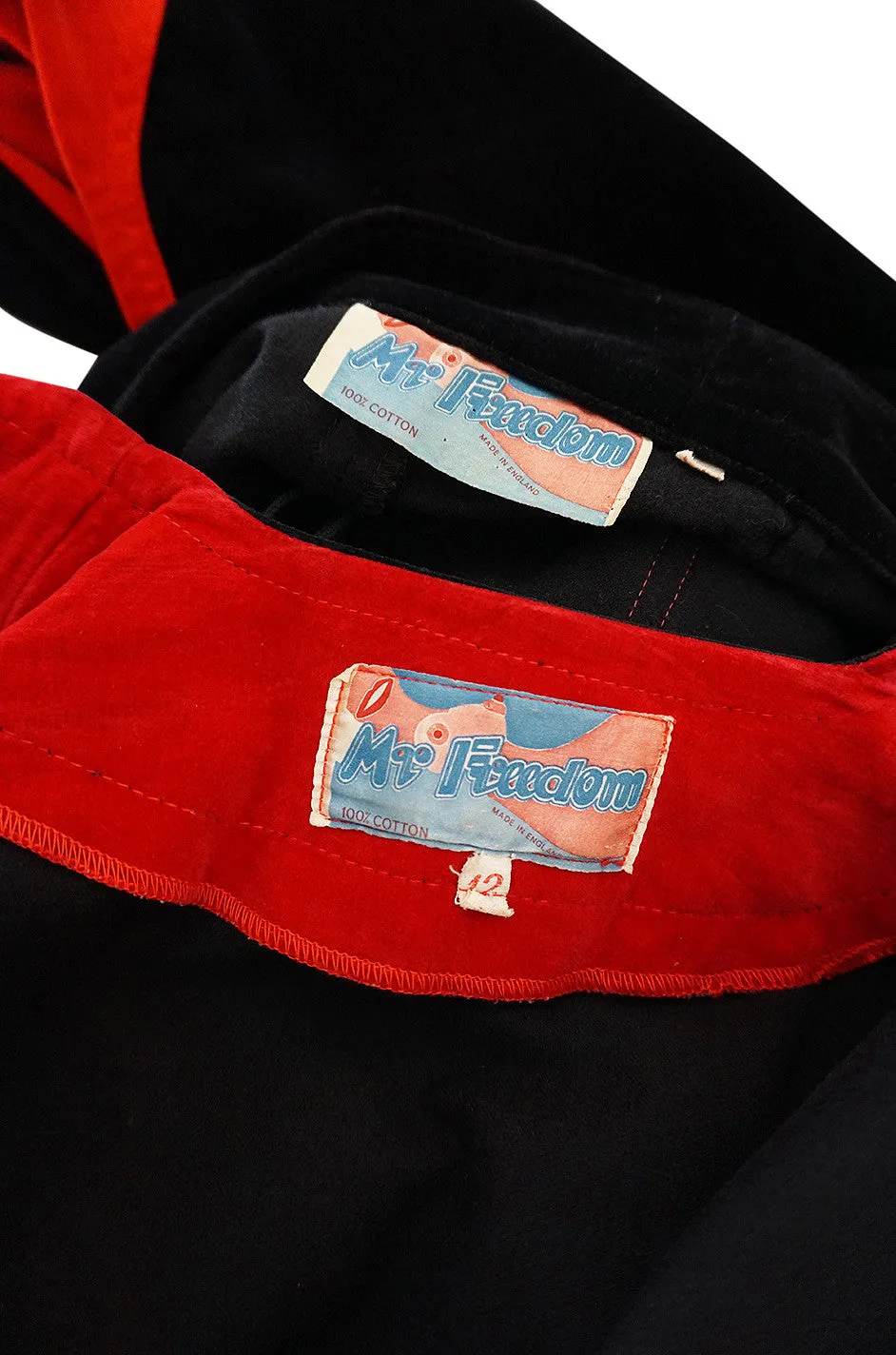 Rare 1971 Mr Freedom by Diana Crawshaw Velvet 'Baseball' Suit