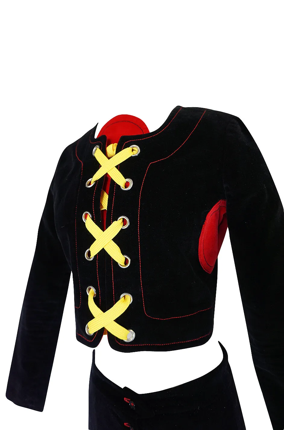 Rare 1971 Mr Freedom by Diana Crawshaw Velvet 'Baseball' Suit