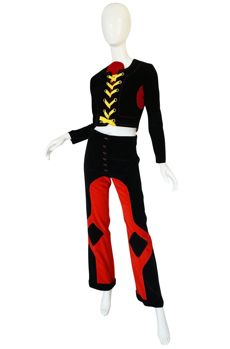Rare 1971 Mr Freedom by Diana Crawshaw Velvet 'Baseball' Suit