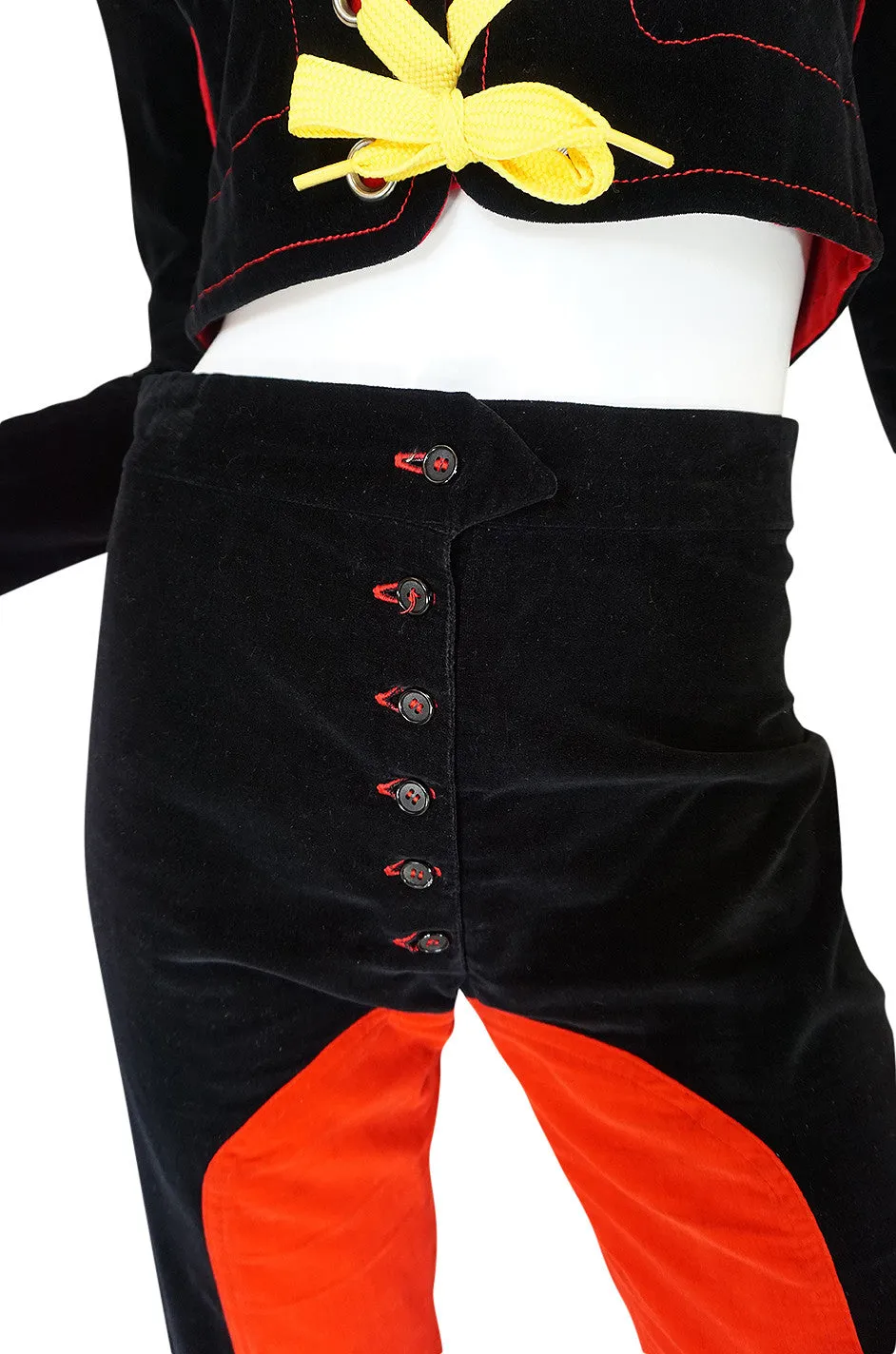 Rare 1971 Mr Freedom by Diana Crawshaw Velvet 'Baseball' Suit