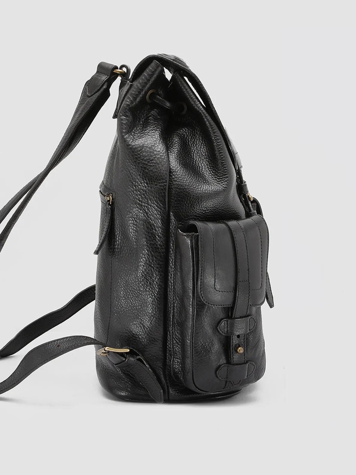 RARE 27 - Black Leather Backpack