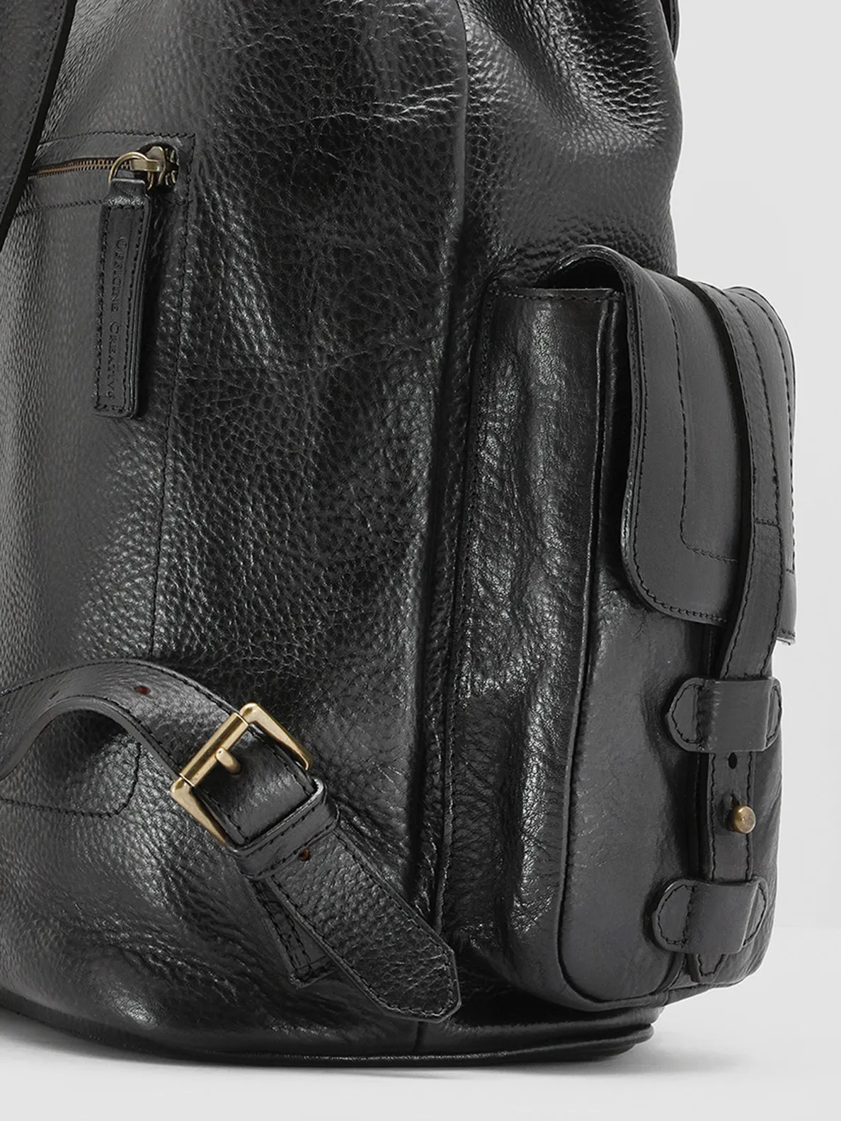 RARE 27 - Black Leather Backpack