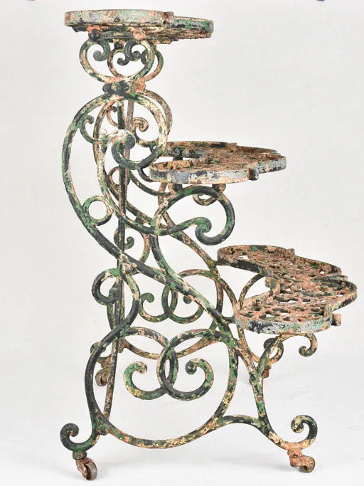 Rare 3 tier plant stand 19th-century 33½" wide
