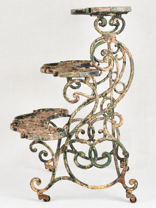 Rare 3 tier plant stand 19th-century 33½" wide