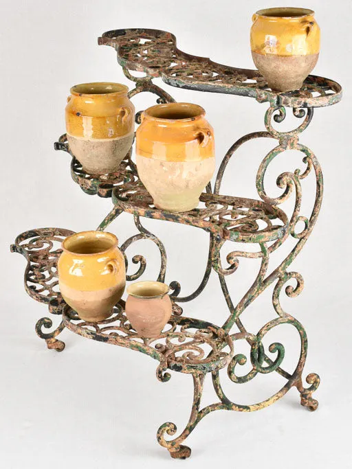 Rare 3 tier plant stand 19th-century 33½" wide