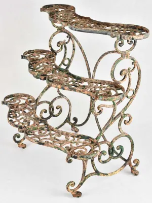 Rare 3 tier plant stand 19th-century 33½" wide
