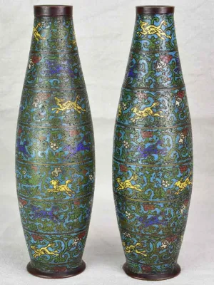 Rare pair of 19th century Japanese vases 14¼"