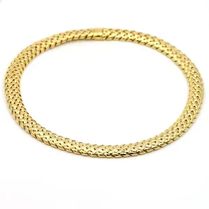 Rare Vintage Tiffany & Co. 18k Yellow Gold 1995 Vennarie Woven Chain Necklace