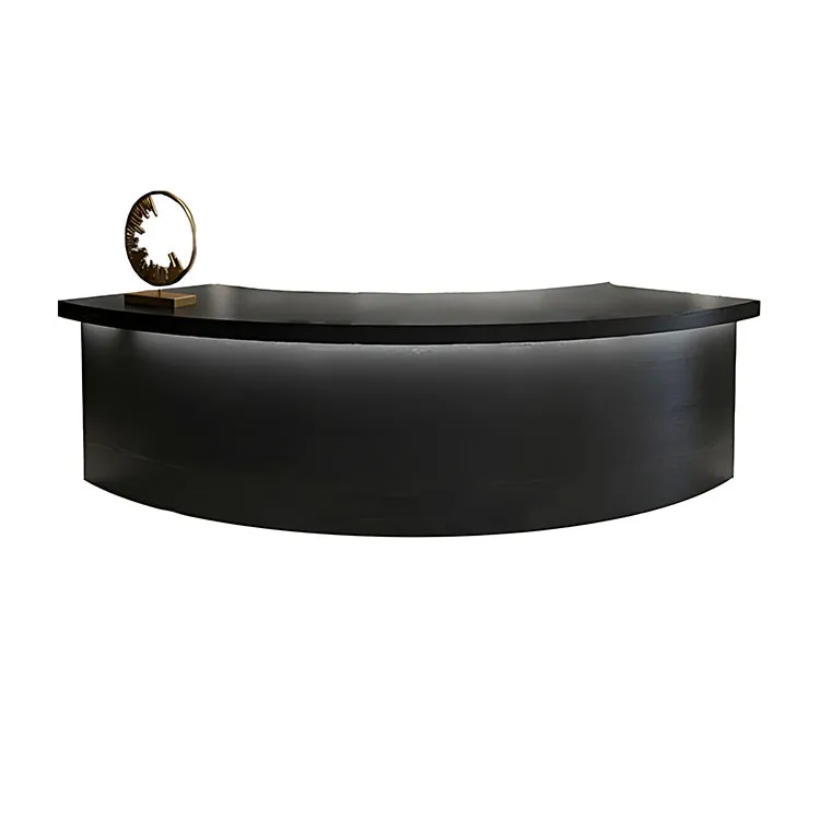 Reception Desk with Solid Wood Grain
