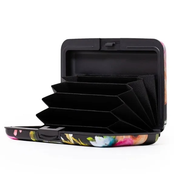 RFID Secure Armored Wallet Floral Garden