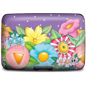 RFID Secure Armored Wallet Floral Garden