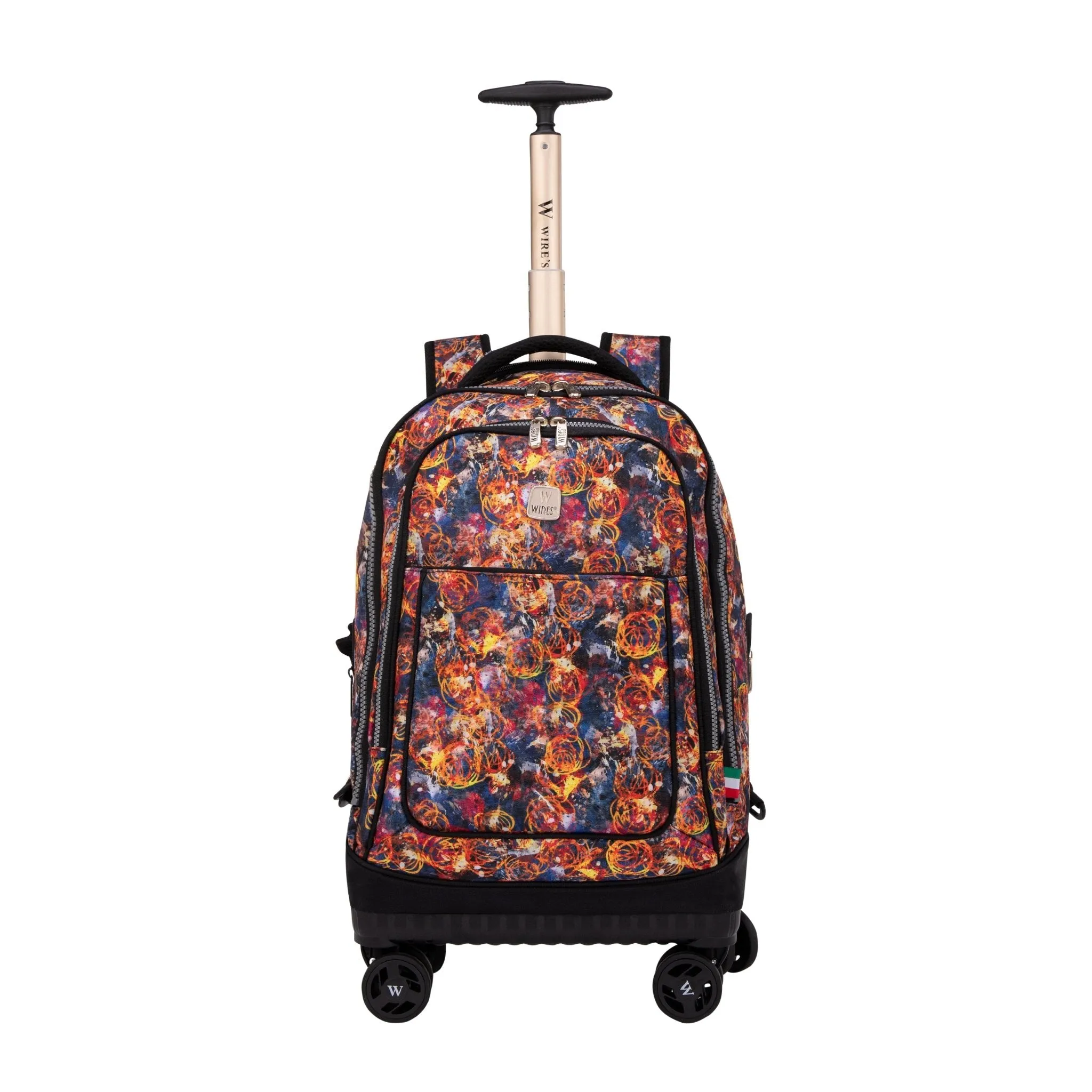 Ring Flame 8-Wheels School Backpack Trolley Set (Lunch bag & Pencil Case)