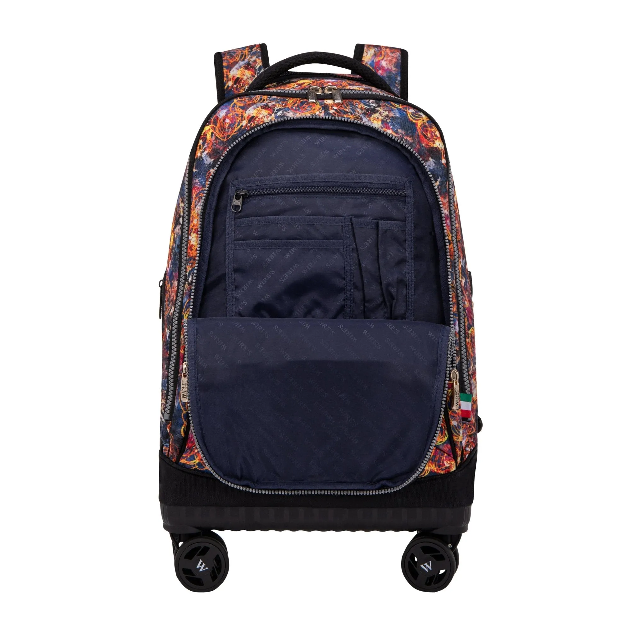 Ring Flame 8-Wheels School Backpack Trolley Set (Lunch bag & Pencil Case)