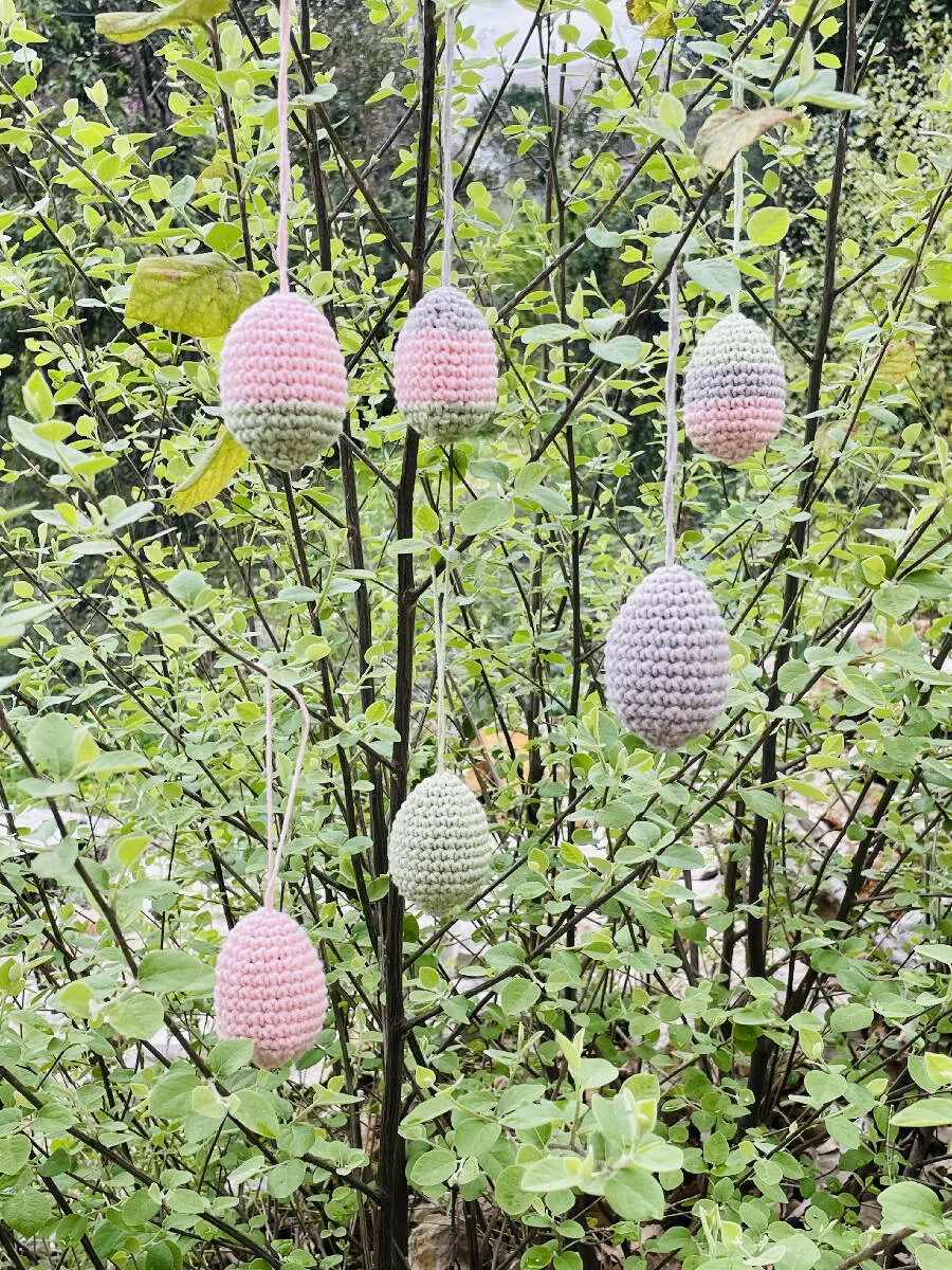 Roudainas Art Crochet Easter Eggs Pastel