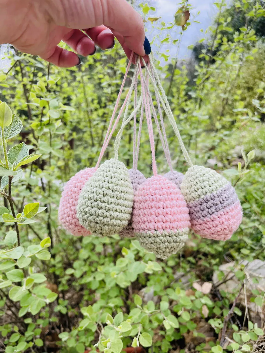 Roudainas Art Crochet Easter Eggs Pastel