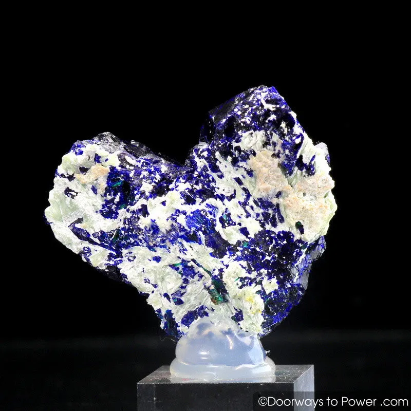 Royal Blue Azurite Heart Mineral Specimen Rosette Congo A     Museum Quality