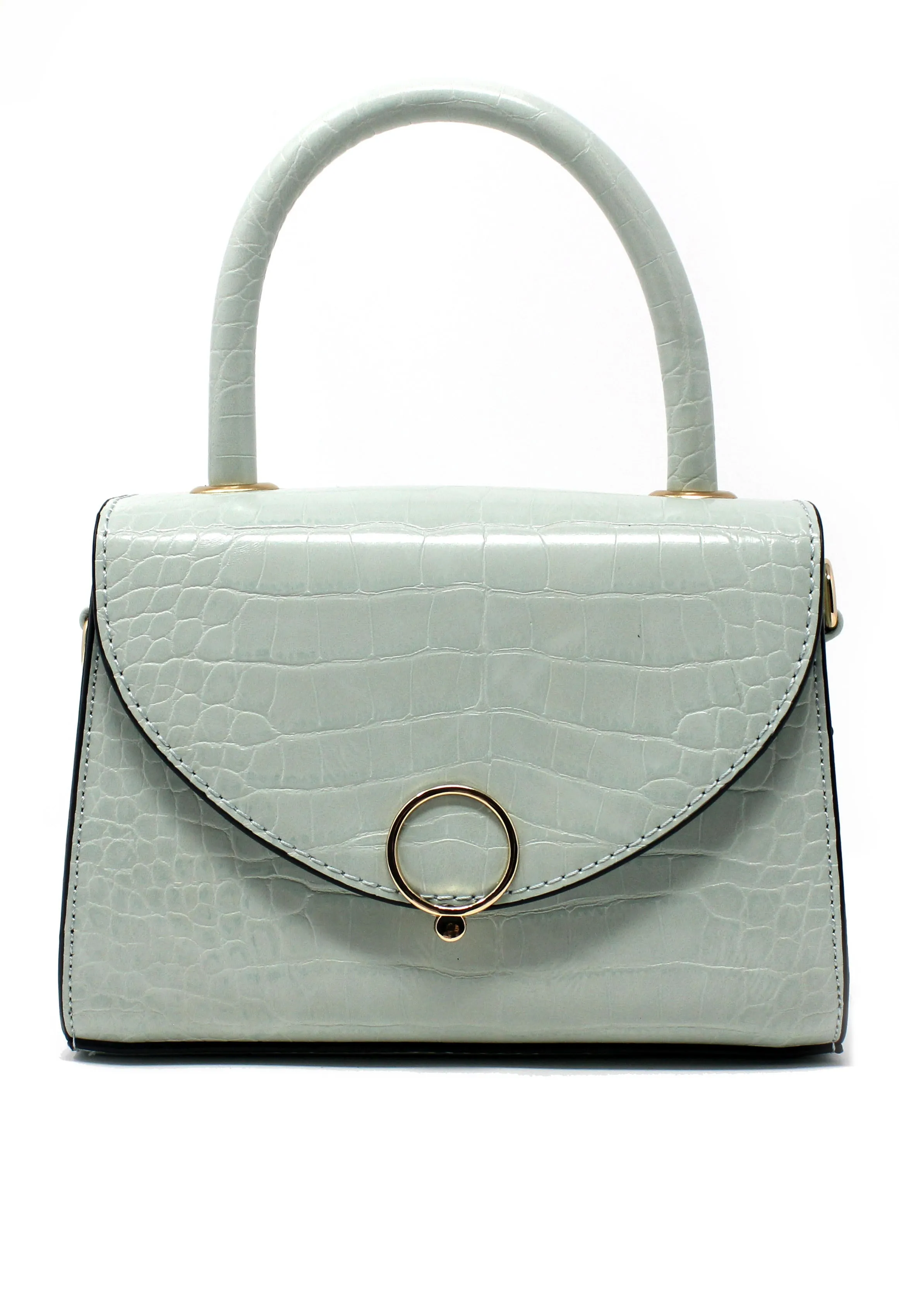 Sage Croc Mini Handbag