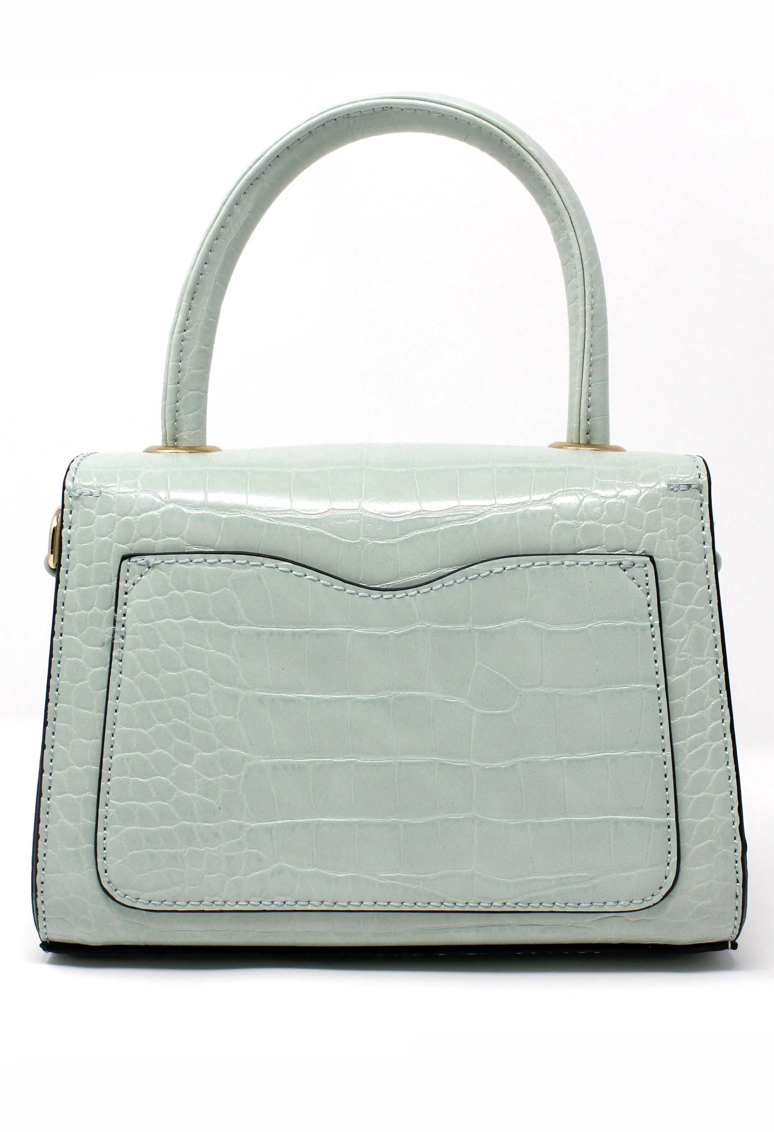 Sage Croc Mini Handbag