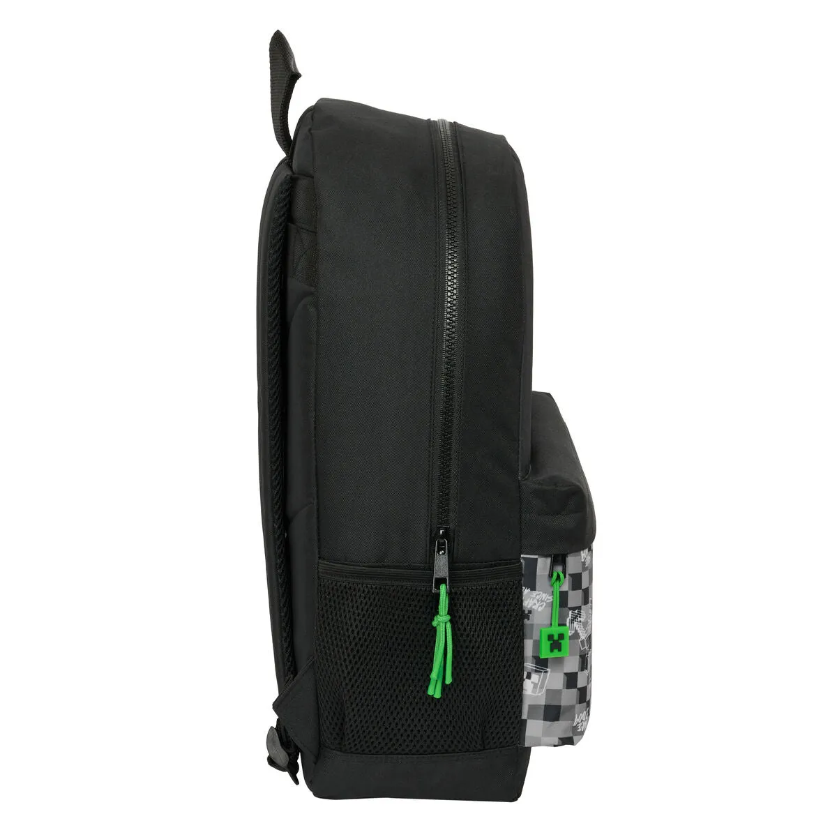 School Bag Minecraft Black Green Grey 30 x 46 x 14 cm