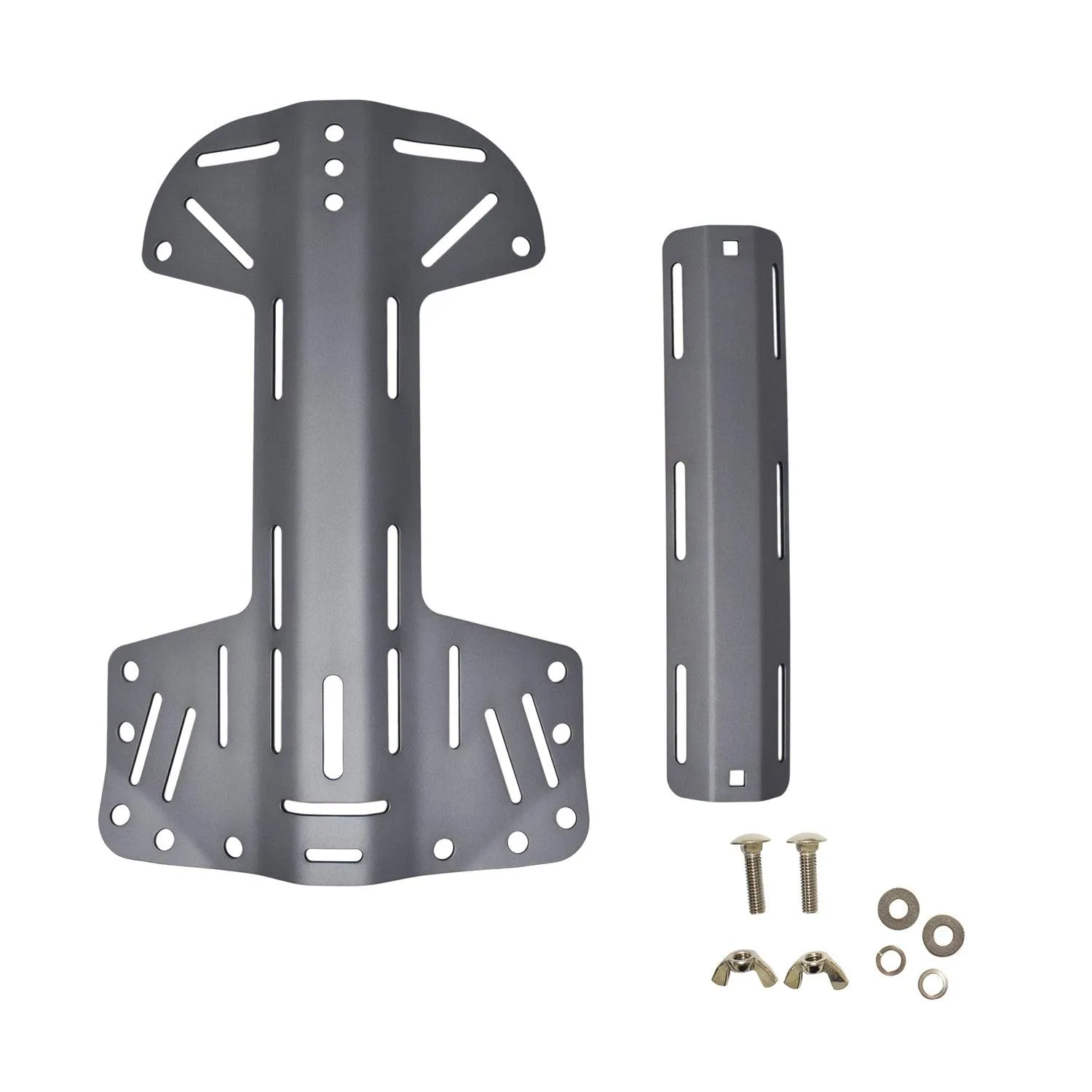 Scuba Tech Diving Low Volume Aluminum Backplate   Single Tank Adapter