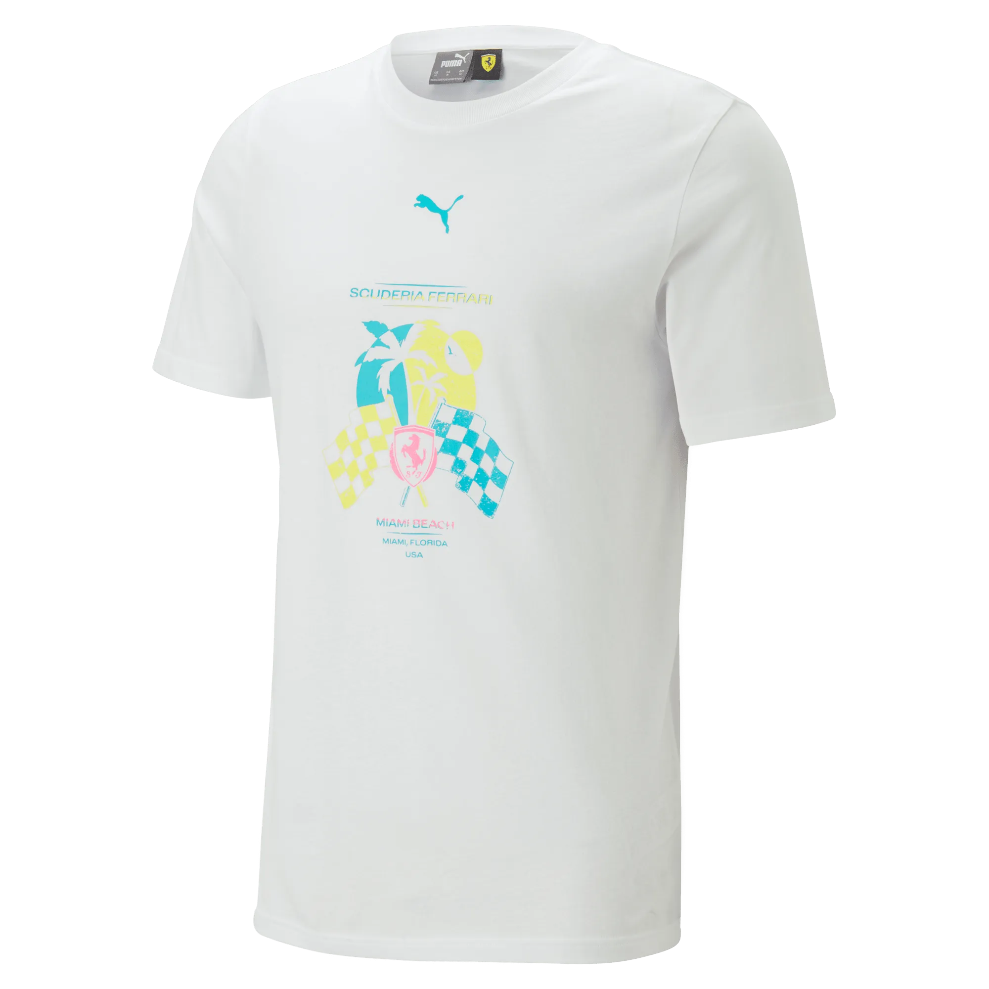 Scuderia Ferrari F1 Special Edition Miami GP T-Shirt - Black/White