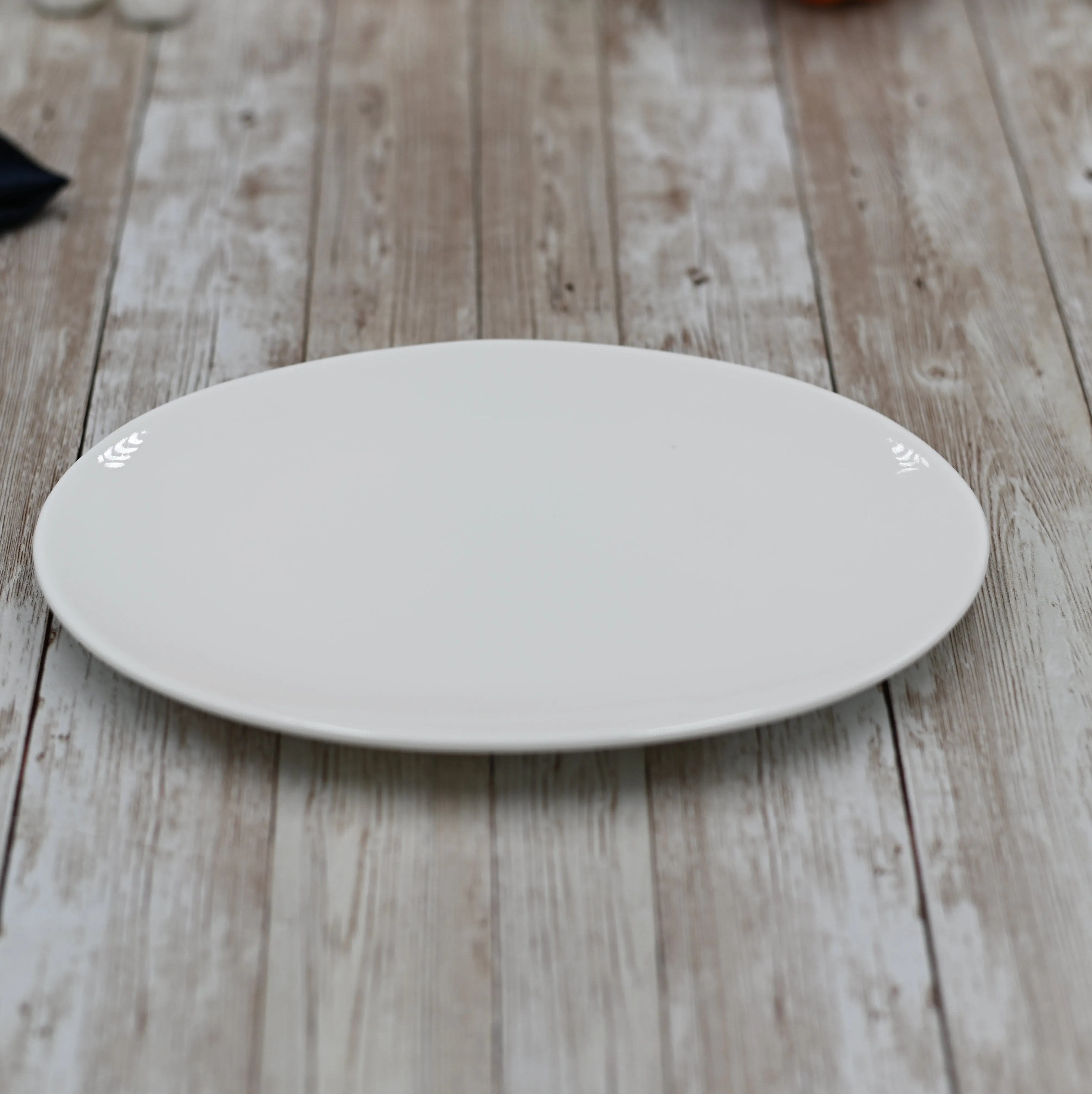 Set Of 6 White Oval Plate / Platter 8" inch | 20 Cm