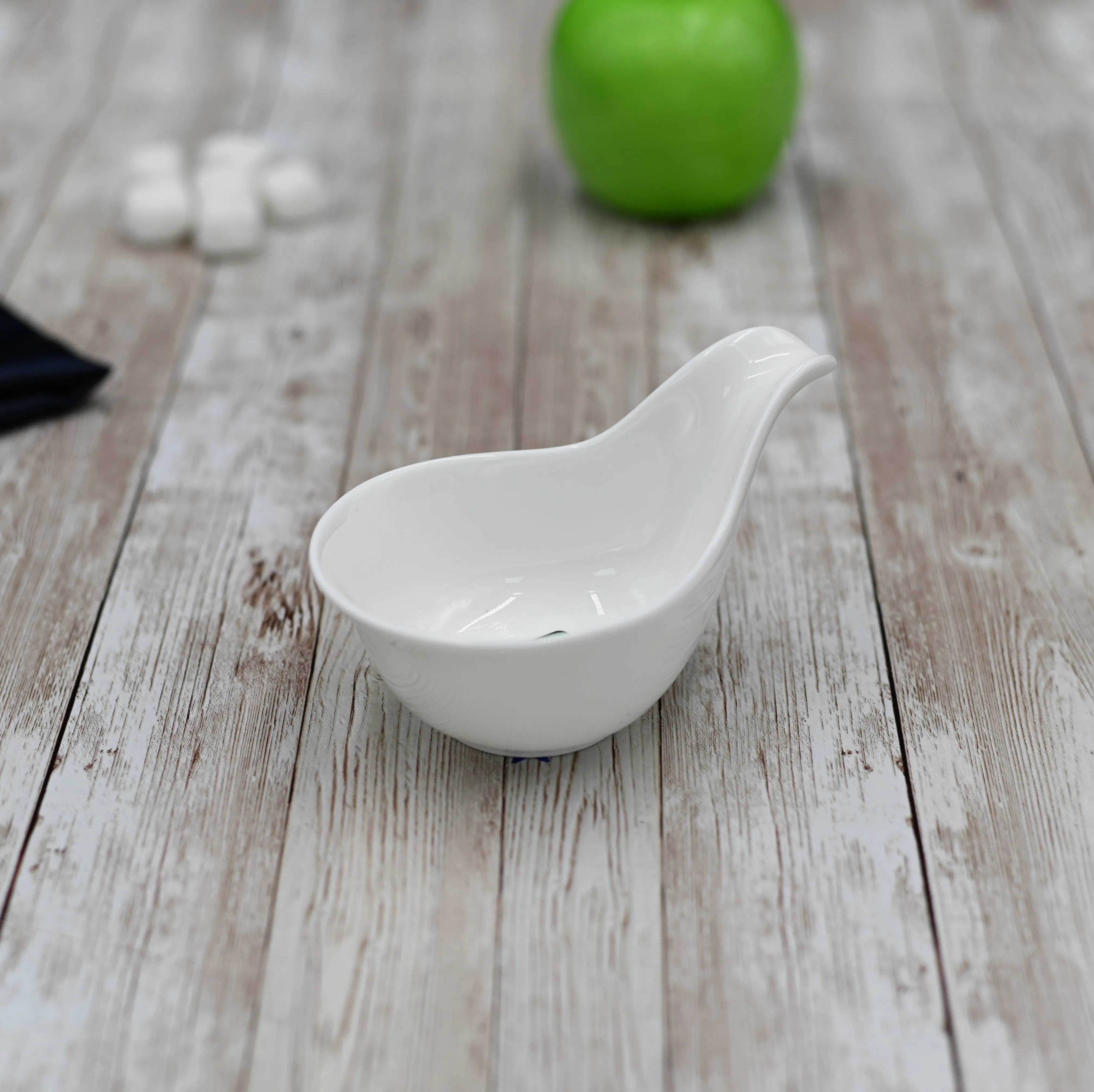 Set Of 6 White Snack Dish 5" inch | 3 Fl Oz |