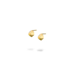 Sharp Diamond - earrings - sterling silver 925 - gold plated