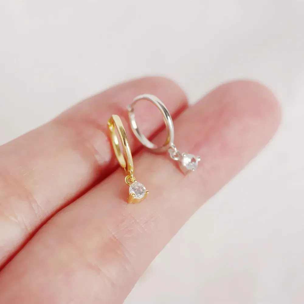 Silver Earrings Set Round/Rectangular/Marquise/Plum Shaped Earrings