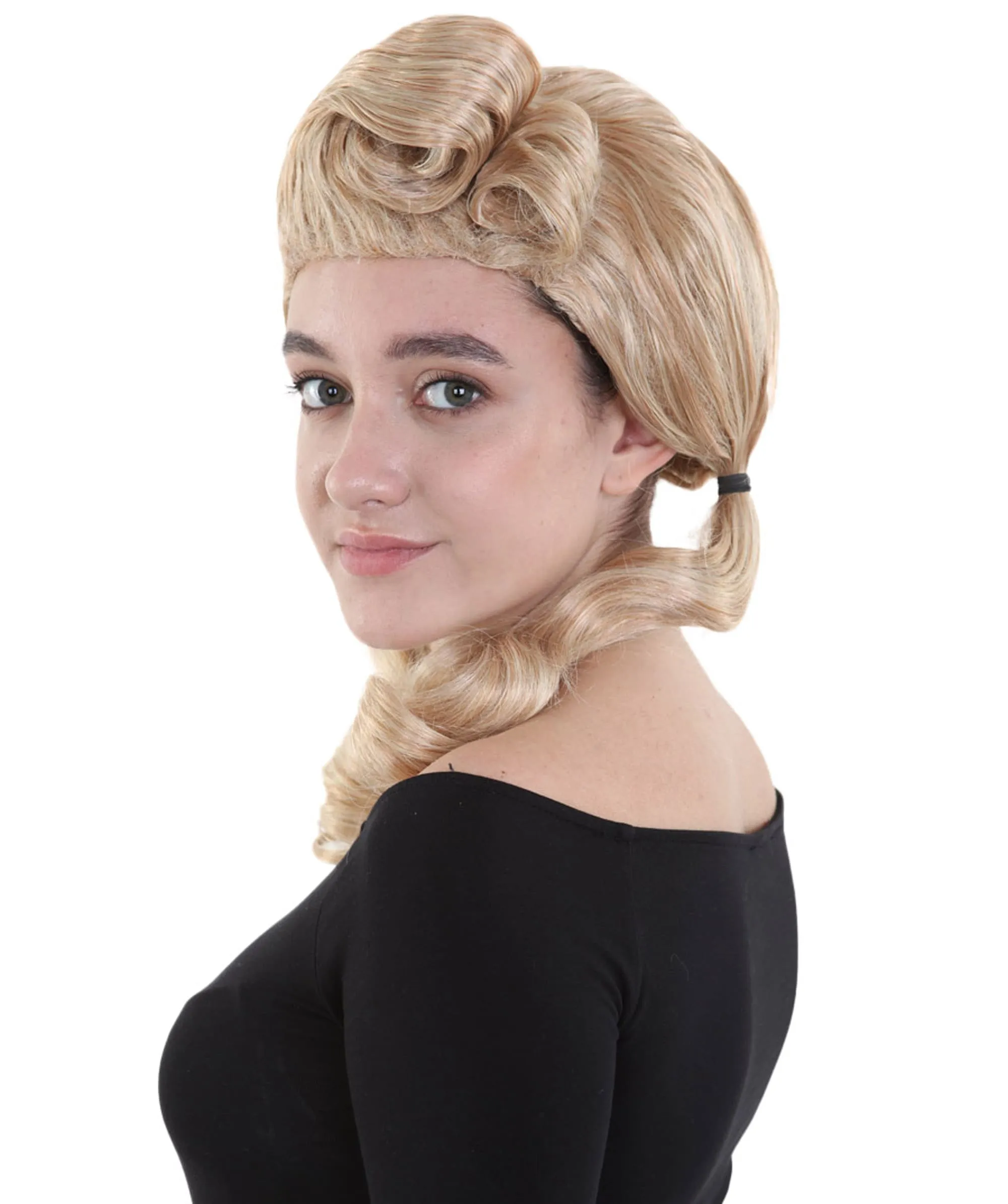 Singer Womens Blonde Ponytail Wig | 80's Pop Star Rock Wig | Premium Breathable Capless Cap
