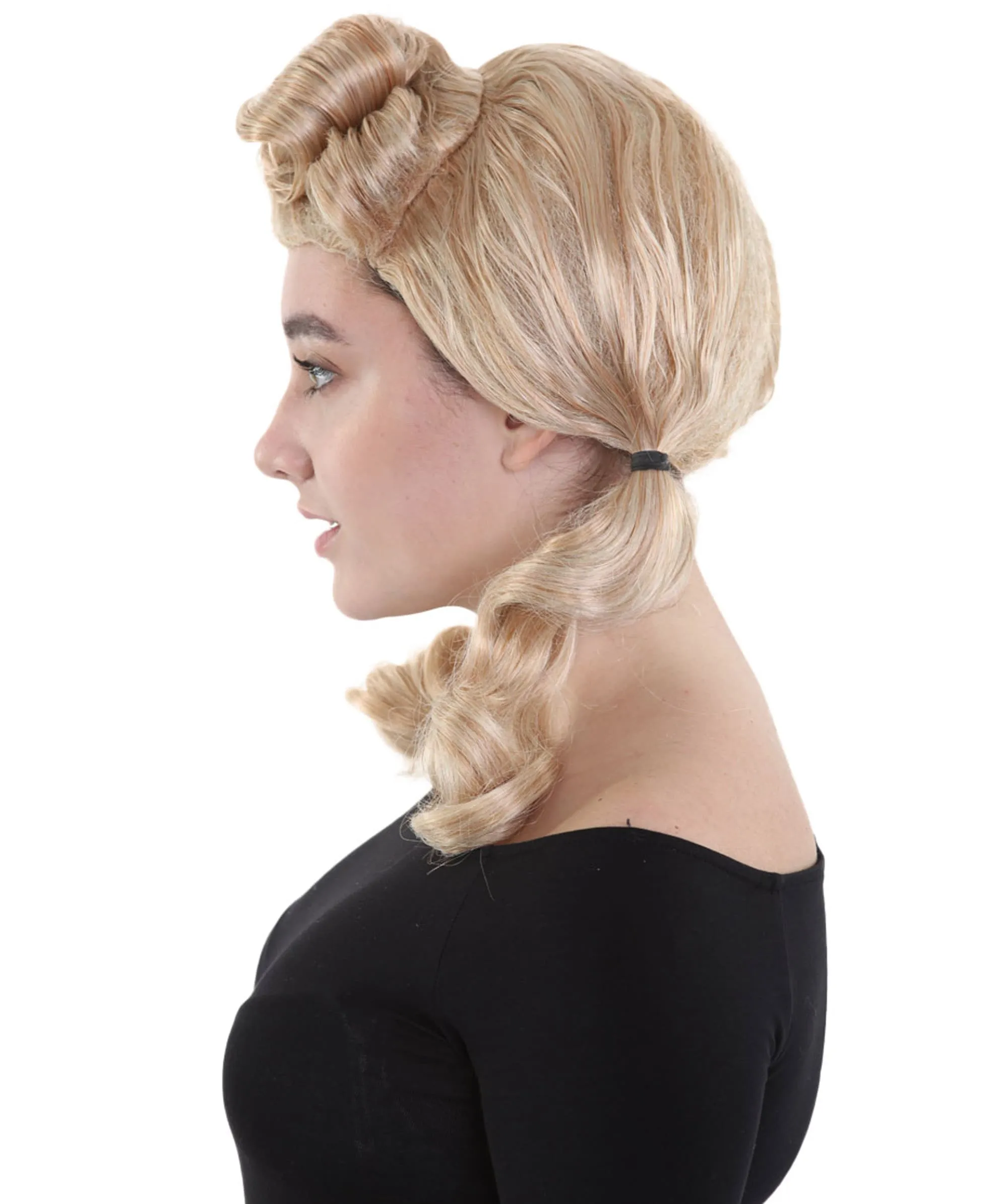 Singer Womens Blonde Ponytail Wig | 80's Pop Star Rock Wig | Premium Breathable Capless Cap