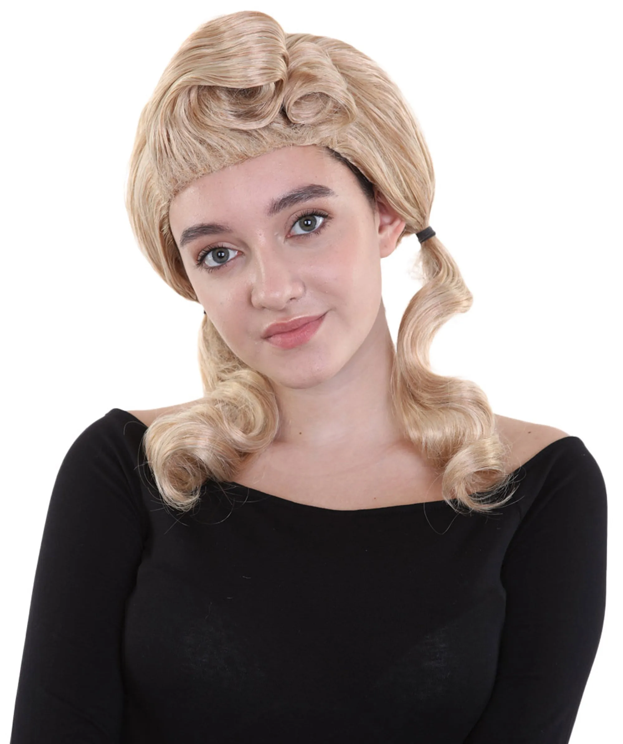 Singer Womens Blonde Ponytail Wig | 80's Pop Star Rock Wig | Premium Breathable Capless Cap