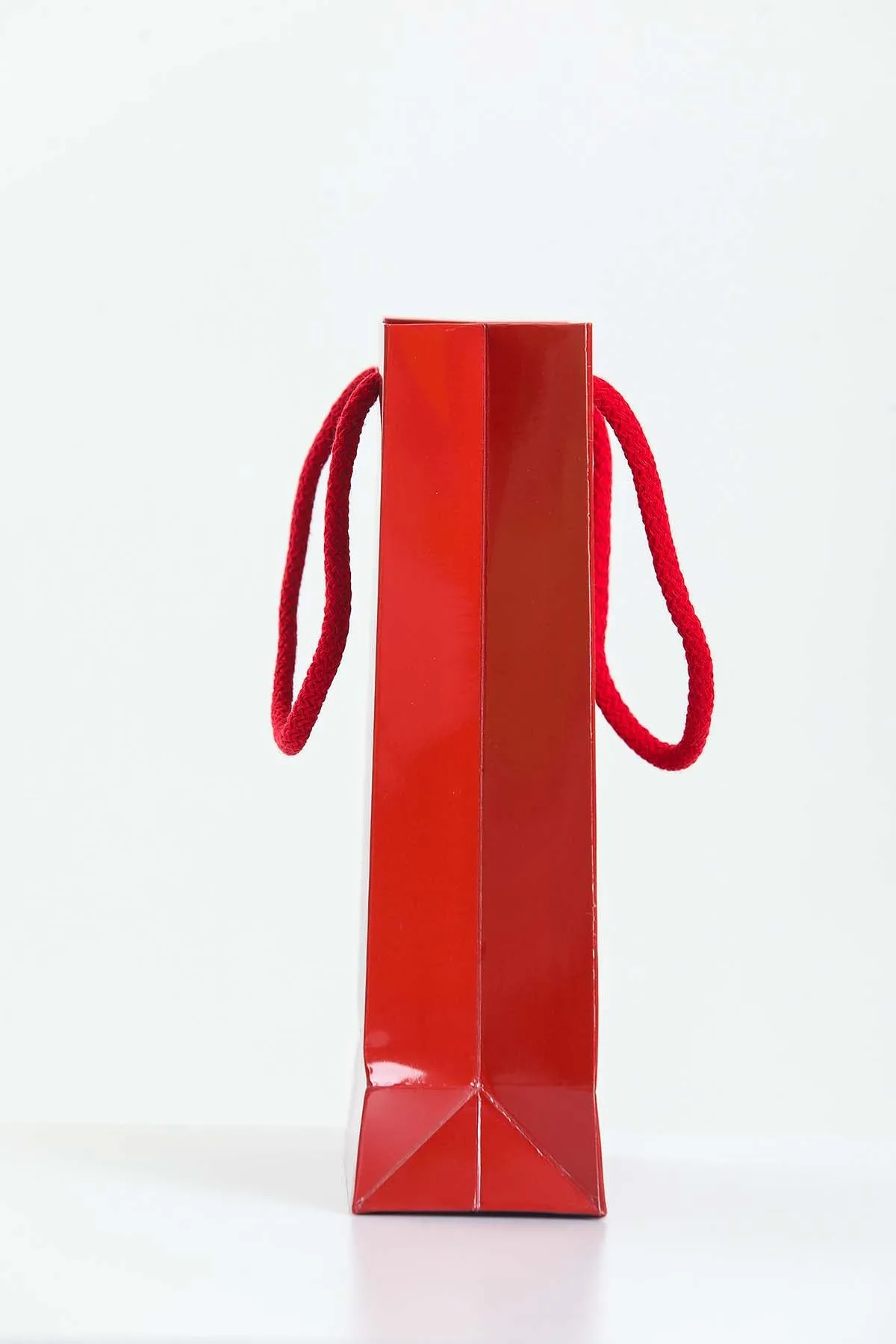 Small Red Glossy Laminated Uk Carrier Bags